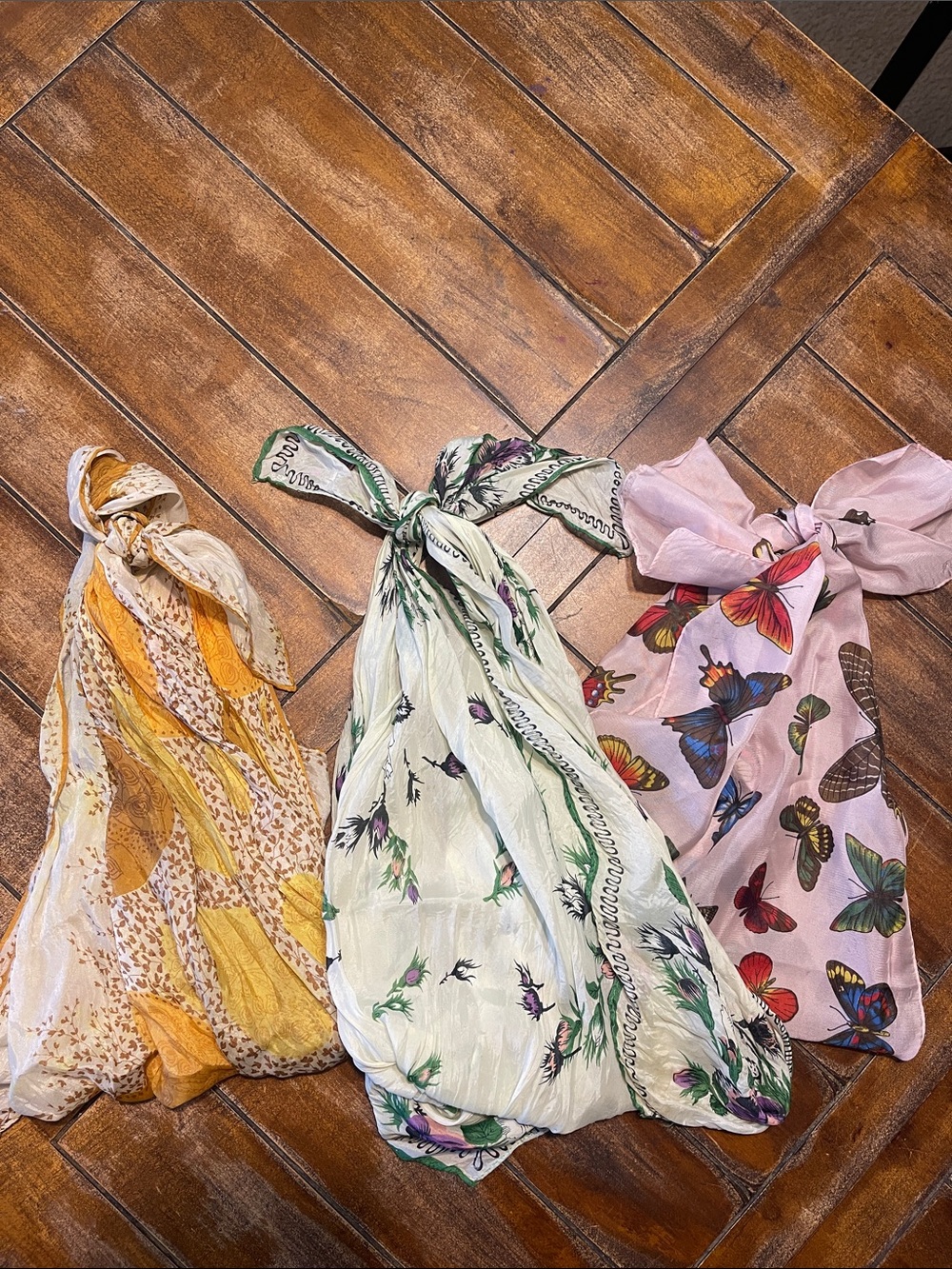 Floral & Butterfly Scarf